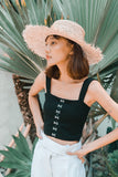 LEXI BUCKLE BASIC TOP (BLACK)