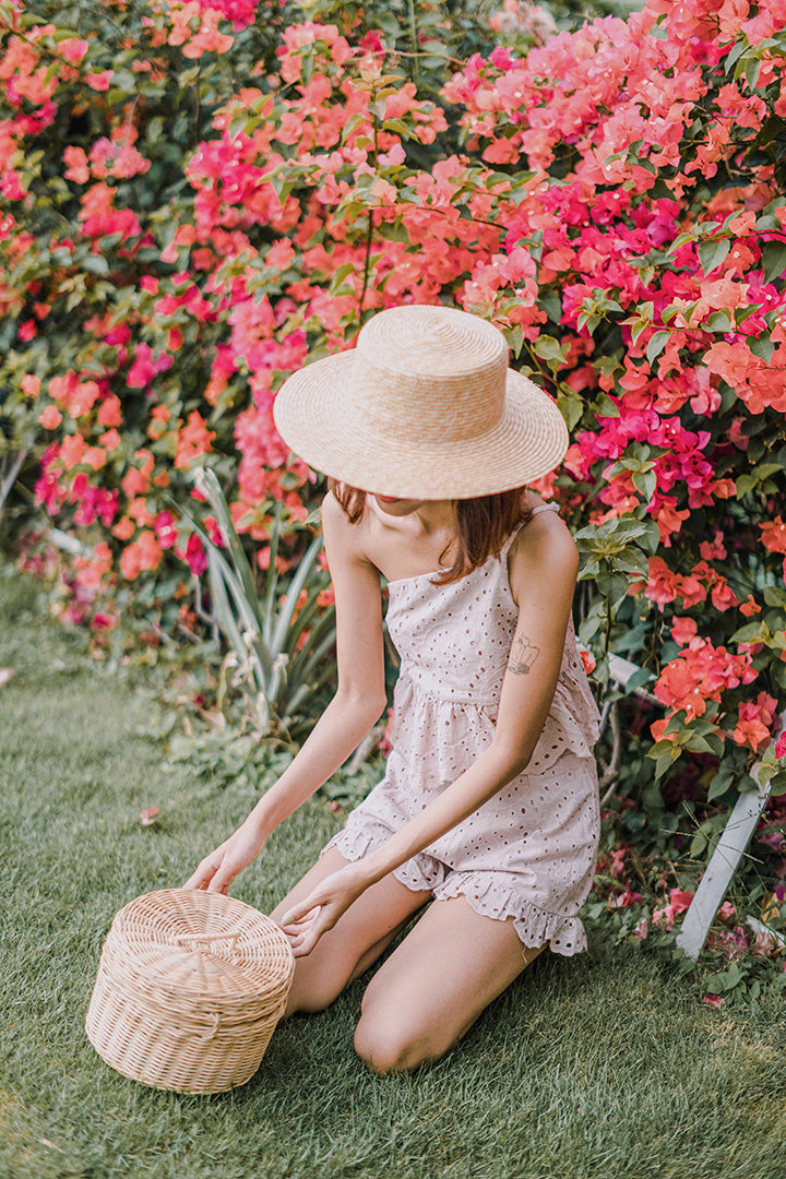 KEIR EYELET HW SHORTS (BLUSH) *Last Few*