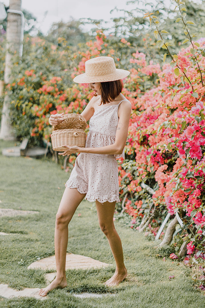 KEIR EYELET HW SHORTS (BLUSH) *Last Few*