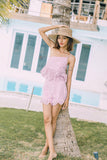 KEIR EYELET HW SHORTS (LILAC)