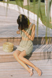 AKILA BUCKLE CROP TOP (OLIVE)