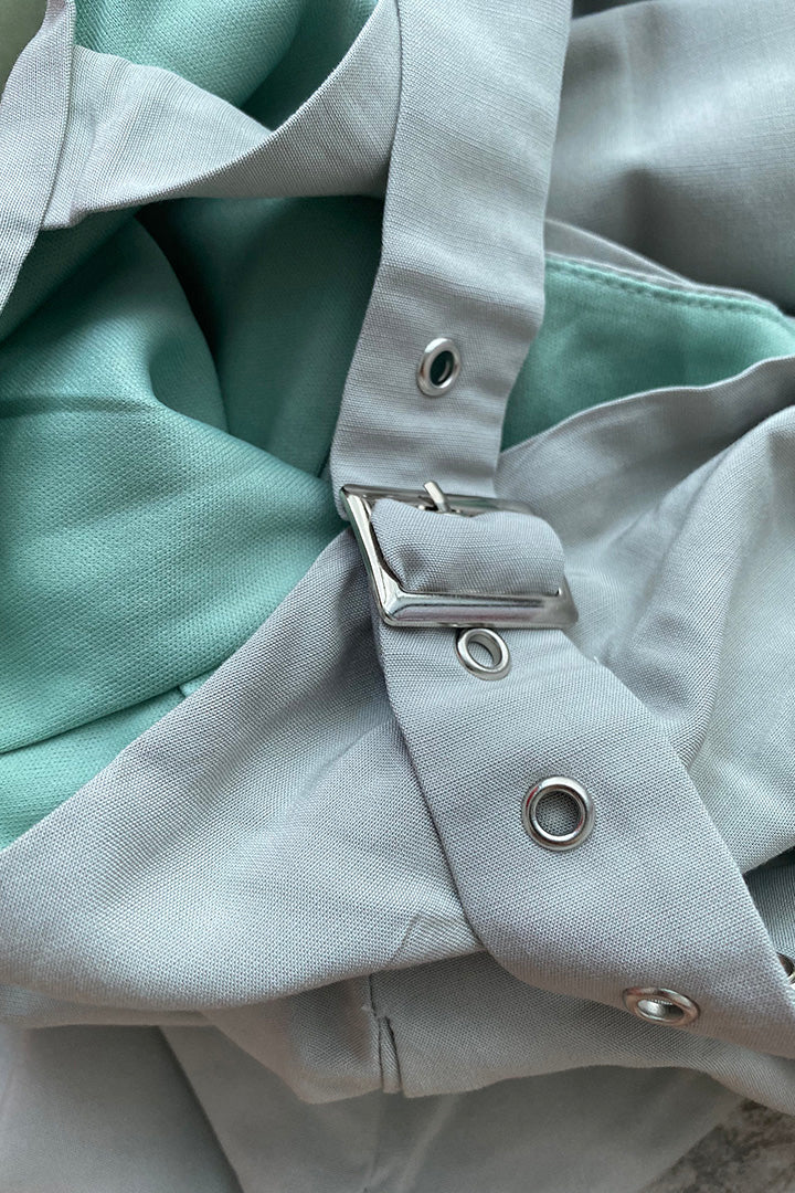 AKILA BUCKLE BASIC DRESS (SEAFOAM)