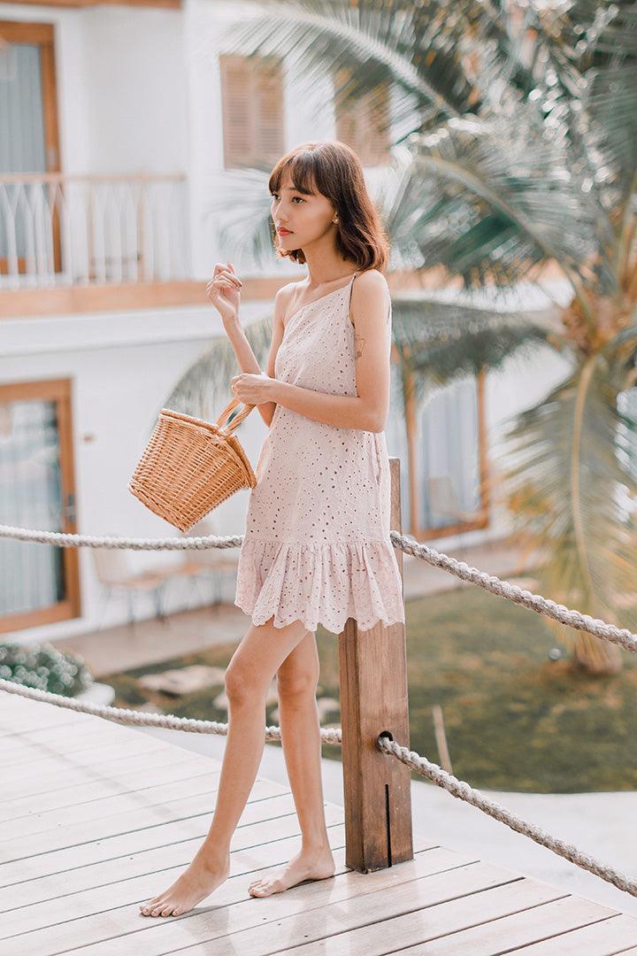 KEIR TOGA EYELET DRESS (BLUSH)*Last Few*