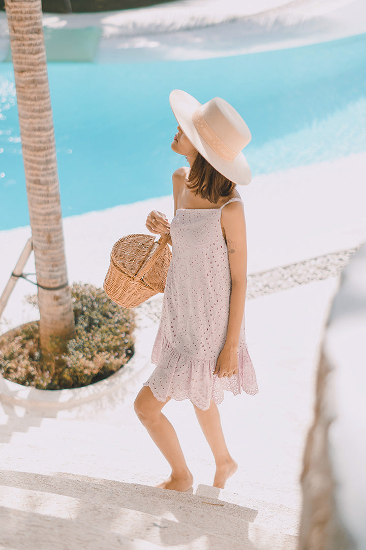 KEIR TOGA EYELET DRESS (BLUSH)*Last Few*