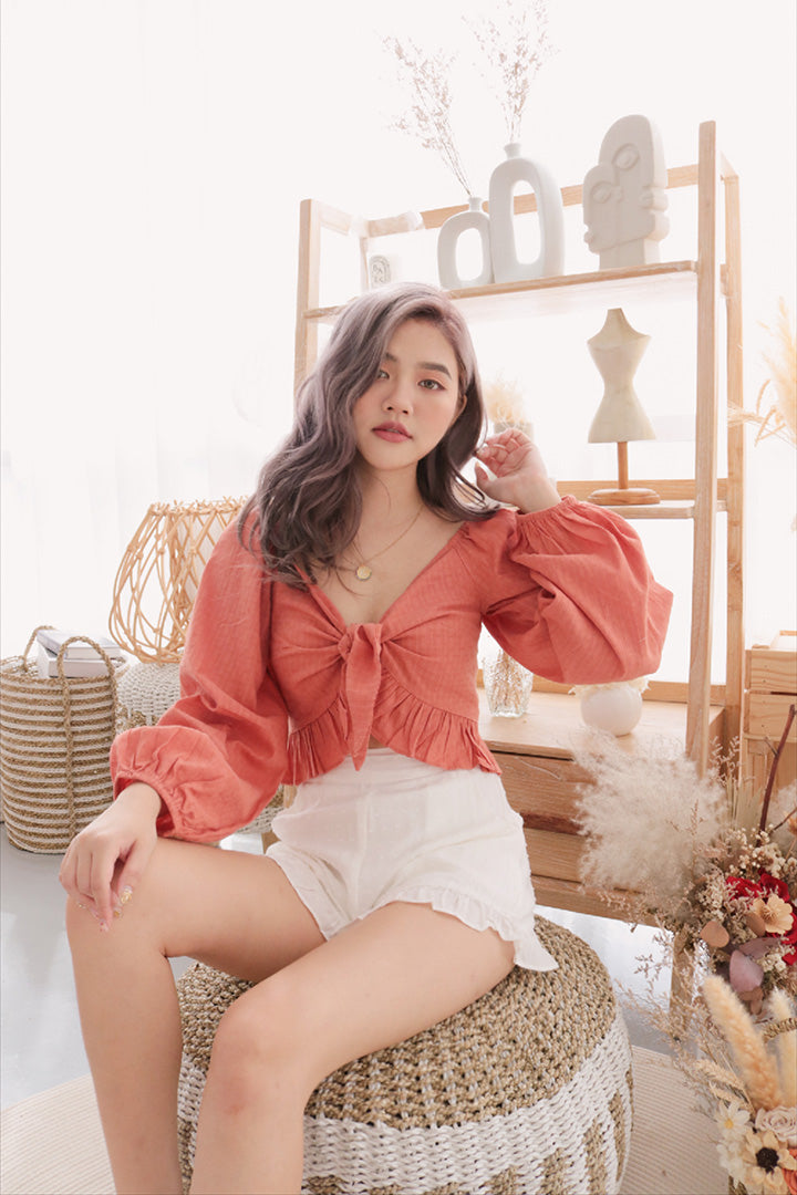 ELIYA 2 WAY BOW TIE TOP (RUST)