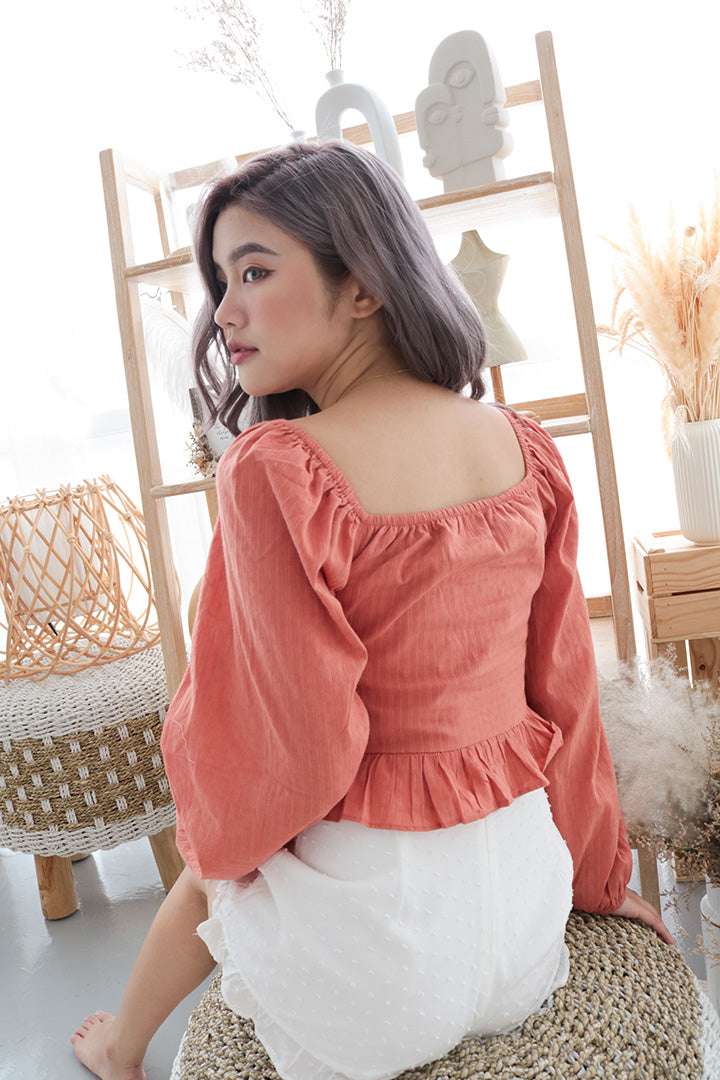 ELIYA 2 WAY BOW TIE TOP (RUST)