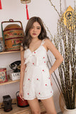 ASOKA EMBROIDERED BOW PLAYSUIT (RED)