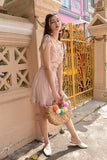 KIA EYELET SWING SKIRT (BLUSH)