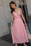 GHIA LACE WRAP AROUND MAXI (FLAMINGO PINK)