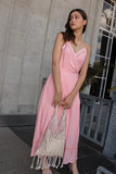 GHIA LACE WRAP AROUND MAXI (FLAMINGO PINK)