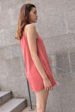 BUBBLEGUM HALTER BASIC DRESS (ROSE TAUPE)
