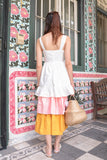 SUNSET POPPIN MAXI DRESS (MUSTARD)