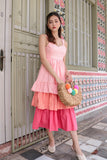 SUNSET POPPIN MAXI DRESS (BLUSH)