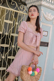 KASHIMA EYELET BOW TOP (BLUSH) *Last Few*
