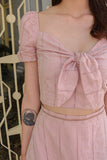 KASHIMA EYELET BOW TOP (BLUSH) *Last Few*