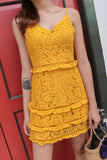 ODYSSEY CROCHET CAMI DRESS (MUSTARD) *Last Few*