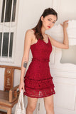 ODYSSEY CROCHET CAMI DRESS (WINE) *Last Few*