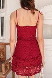 ODYSSEY CROCHET CAMI DRESS (WINE) *Last Few*