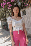 KEYHOLE EYELET CROP (WHITE) *Last Few*