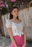 KEYHOLE EYELET CROP (WHITE) *Last Few*