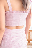 VANILLA RUCHED CROP TOP (LILAC)