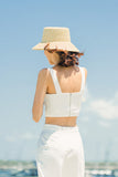 AKILA BUCKLE CROP TOP (WHITE)